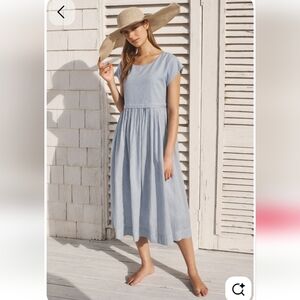 Poetry Chambray Stripes Dress In Fine Cotton US 8